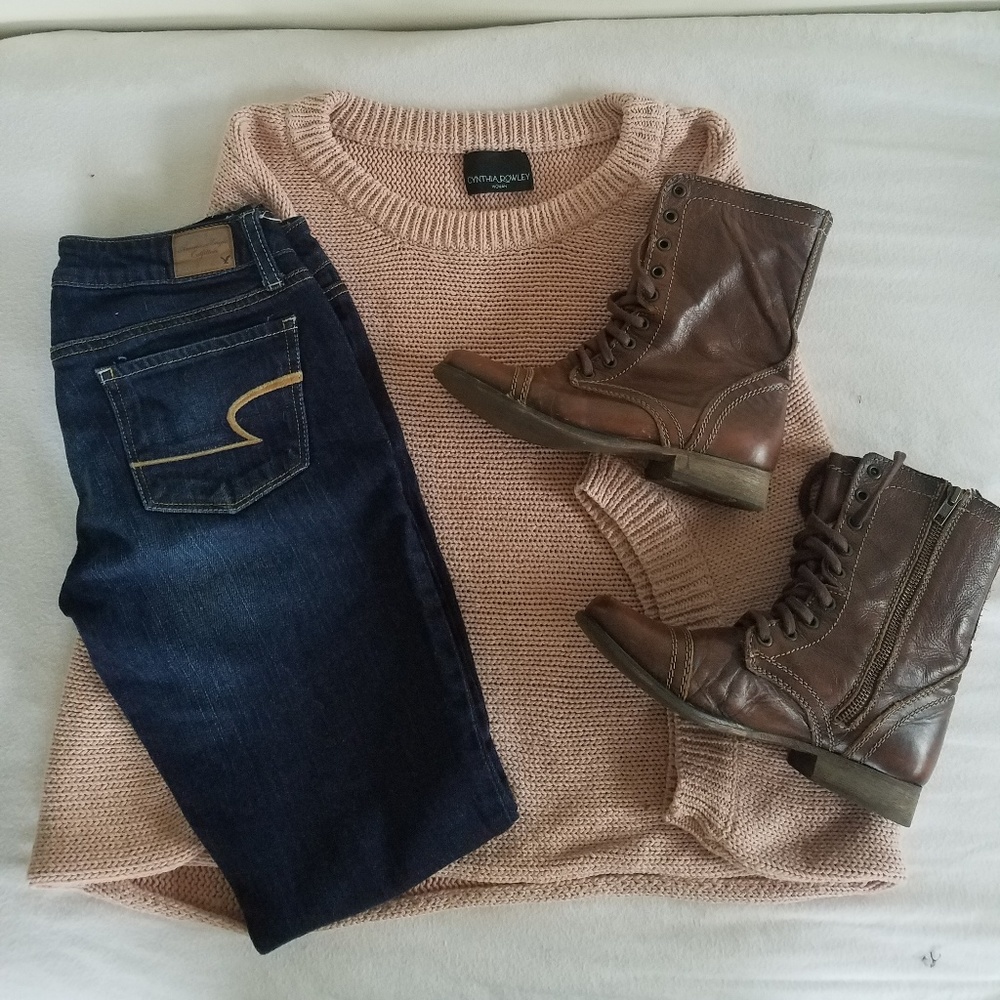 Blush Poncho Knitted Sweater